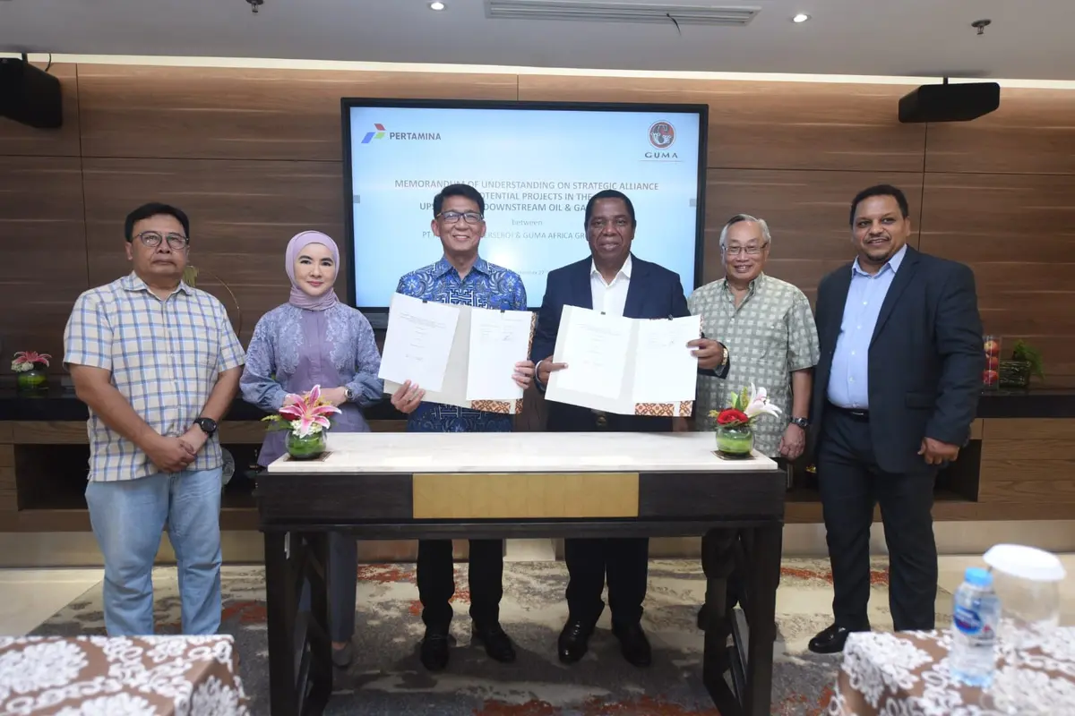 PT Pertamina (Persero) menandatangani MoU dengan Guma Africa Group Limited untuk aliansi strategis proyek-proyek potensial di bisnis hulu hingga hilir migas di Afrika.