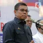 Sekjen DPP Partai Demokrat, Hinca Panjaitan memberikan keterangan penyelenggaraan Kongres ke-V di DPP Partai Demokrat, Jakarta, Jumat (13/3/2020). Demokrat tetap menyelenggarakan Kongres ke-V di JCC, Jakarta, pada 15 Maret 2020 meski wabah virus corona melanda Indonesia. (Liputan6.com/Faizal Fanani)