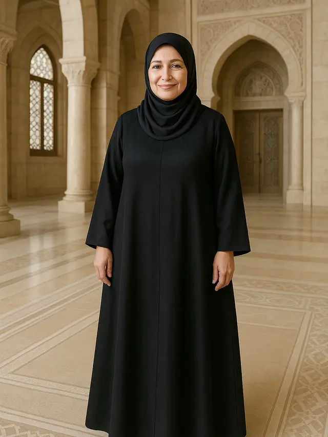 Gamis Embos untuk Kondangan Ibu-Ibu Usia 50 Tahunan