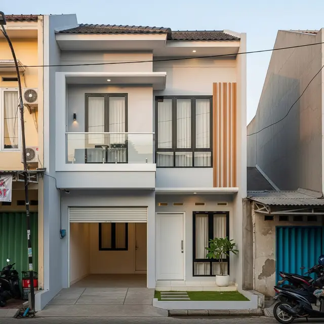 9 Inspirasi Rumah 2 Lantai di Lahan Terbatas 6x10 Meter Hemat Biaya, Hunian Modern
