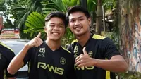 Duo RANS Nusantara FC yang pernah berseragam Persik Kediri, Edo Febriansyah dan Septian Satria Bagaskara. (ist)
