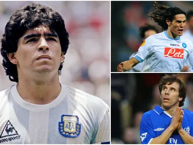 Diego Maradona merupakan salah satu penyerang legendaris yang pernah dimiliki Napoli. Keberhasilan pemain Argentina ini mempersembahkan gelar Juara Serie A membuatnya menjadi spesial bagi publik Naples. Berikut para penyerang top dunia yang pernah membela Napoli.