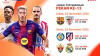 Jadwal dan Nonton LaLiga 2025/26 Pekan ke-13, Tayang Eksklusif di Vidio