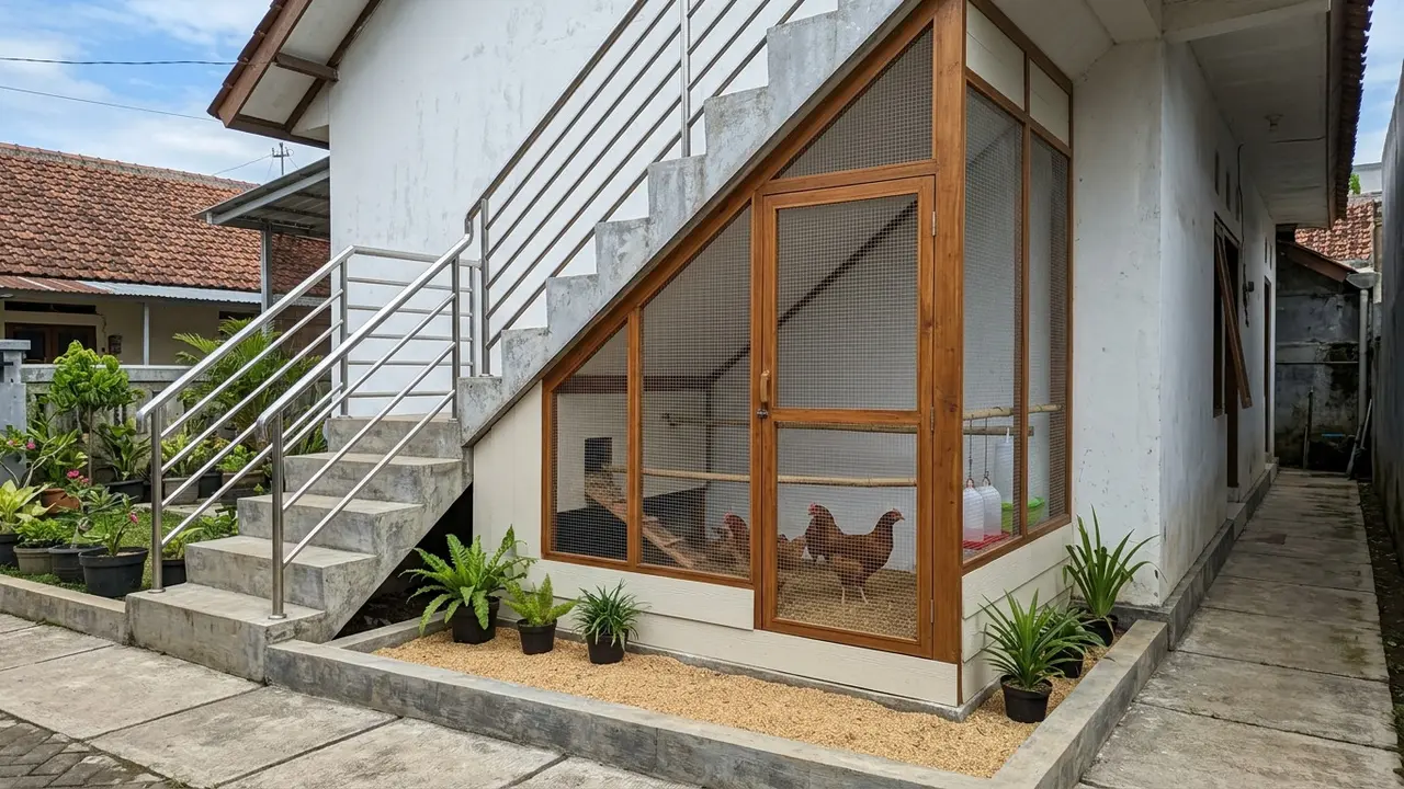 Desain Kandang Ayam di Pekarangan Sempit yang Tidak Bau dan Tetap Rapi