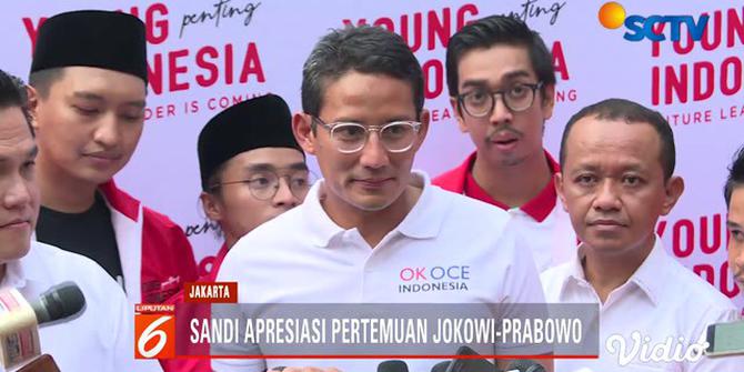 Jokowi dan Prabowo Bertemu, Ini Tanggapan Sandiaga dan Erick Thohir