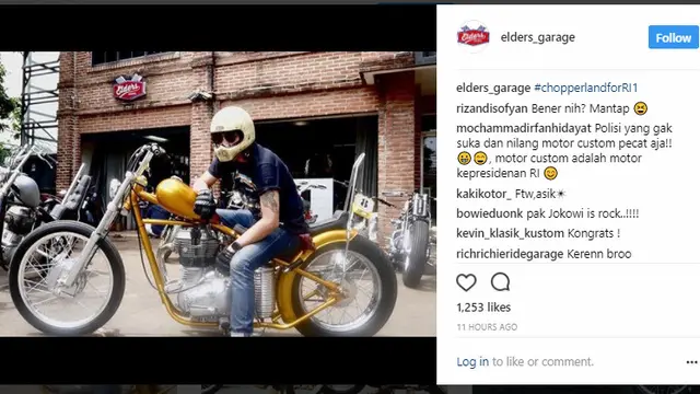 Motor modifikasi yang dipesan Presiden Jokowi