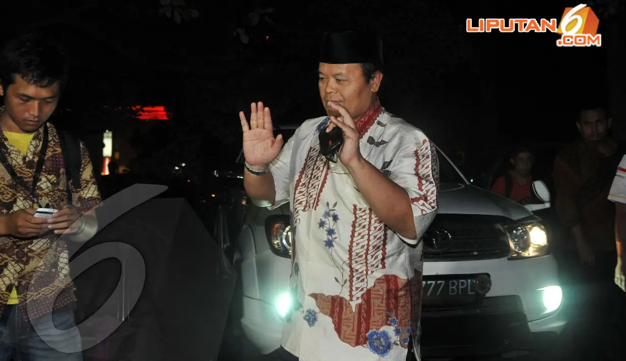 Hidayat Nur Wahid turut hadir di rapat tokoh politik dan Ormas Islam di Jalan Cikini Raya nomor 24, Jakarta, Kamis (17/4/2014)(Liputan6.com/Johan Tallo)