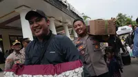 Program mudik balik Polres Pemalang disambut antusias warga. (Foto: Liputan6.com/Polres Pemalang)