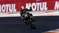 Tampil apik sepanjang musim, Johann Zarco dinobatkan sebagai Rookie of the Year MotoGP 2017. (PIERRE-PHILIPPE MARCOU / AFP)