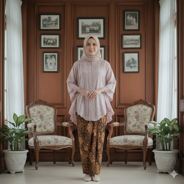 Kebaya Encim Brokat (Gemini AI)
