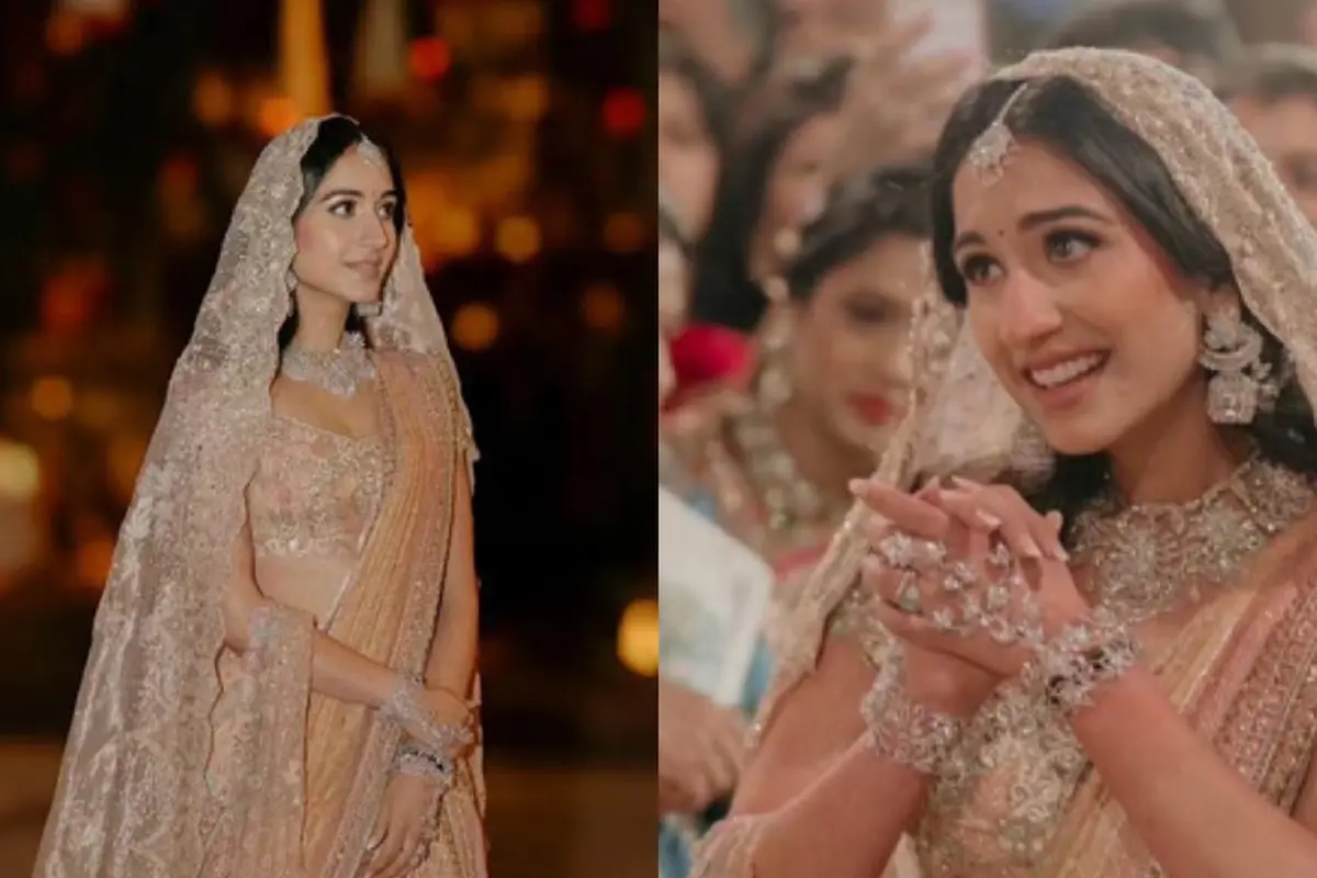Detail Busana Sari khas Tradisi India yang Dikenakan Radhika Merchant