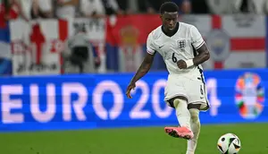 Bek Timnas Inggris, Marc Guehi. (OZAN KOSE / AFP)