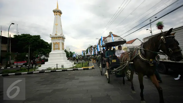 20160514-Ulang Tahun Sleman ke-100, Warga Yogyakarta Kirab dengan Andong