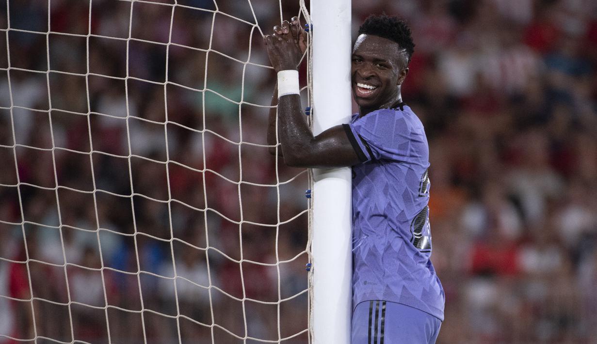 Kemenangan ini modal awal yang baik bagi Real Madrid dalam mengarungi La Liga Spanyol musim 2022/2023. Real Madrid sementara menempati posisi ketiga klasemen sementara Liga Spanyol. (AFP/Jorge Guerrero)