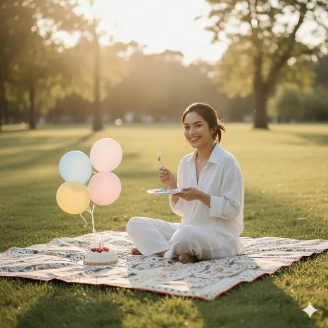 Edit Foto Rayakan Ulang Tahun Sendirian (Foto: Gemini AI)