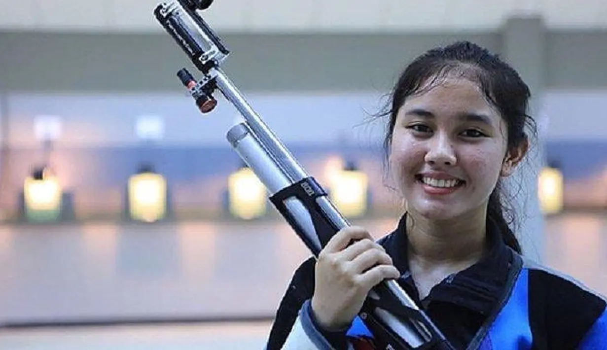 Vidya adalah salah satu atlet perempuan yang memperkuat kontigen Indonesia lewat cabang olahraga menembak. Vidya menggenggam tiket Olimpiade sejak November 2019 berkat penampilannya di Kejuaraan Menembak Asia 2019 (instagram/isnindonesia)
