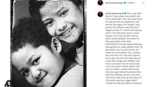 7 Potret Kebersamaan Azriel dan Aurel Hermansyah, Sibling Goals