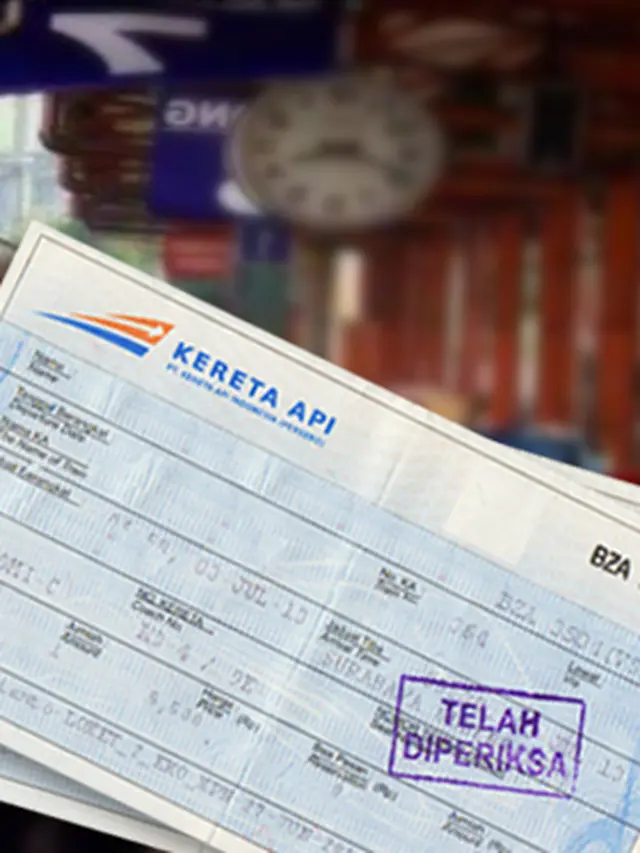 Ilustrasi tiket kereta api