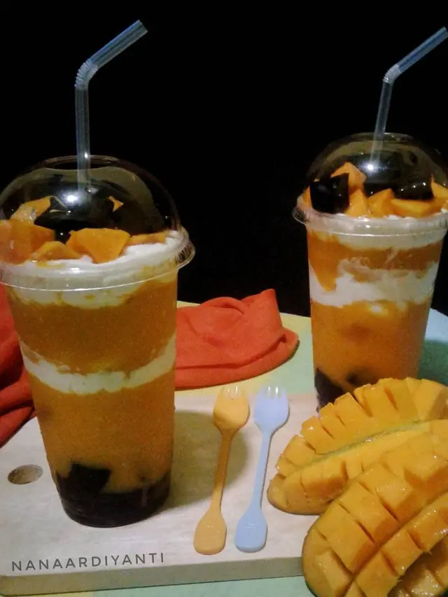 ilustrasi resep camilan berbahan dasar mangga yang manis, asam dan menyegarkan/Instagram: @nanaardiyanti