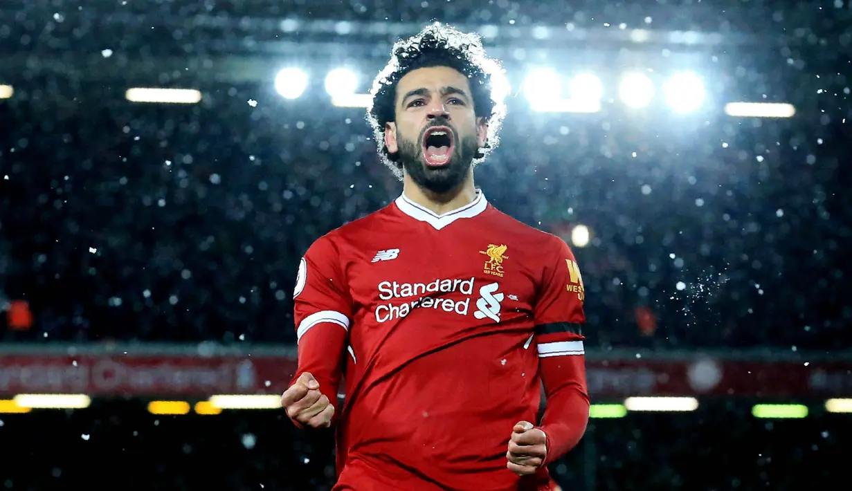 2. Mohamed Salah (Liverpool) - Mantan pemain Chelsea ini merupakan salah satu pilar kejayaan Liverpool saat ini. Berharga 108 Juta Poundsterling merupakan nilai yang pantas untuk penyerang cerdas dan mematikan di depan gawang lawan. (AFP/Lindsey Parnaby)