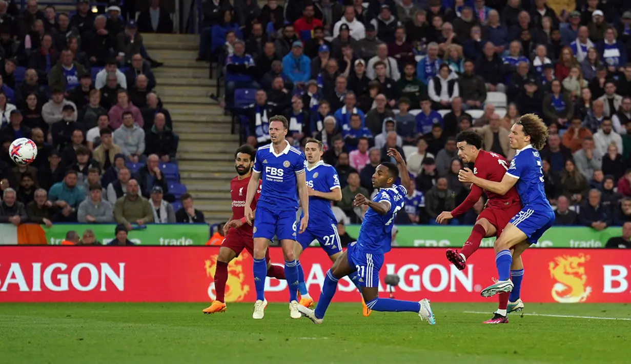 Ini menjadi kemenangan kelima beruntun Liverpool di Liga Inggris sejak 22 April. Saat itu, rentetan kemenangan Liverpool dimulai dengan mengalahkan Nottingham Forest. (Tim Goode/PA via AP)