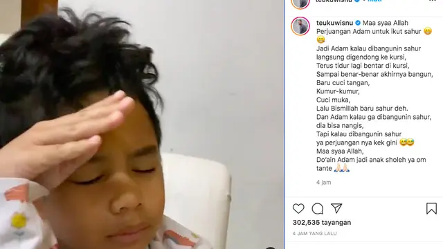 Perjuangan Putra Sulung Shireen Sungkar dan Teuku Wisnu Saat Santap Sahur