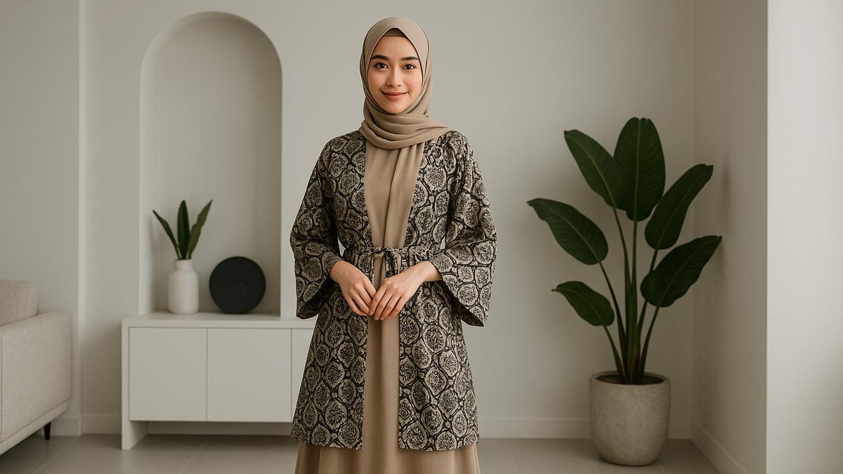 7 Gamis dengan Outer Kimono yang Anggun dan Modern, Cocok untuk Acara Formal hingga Santai