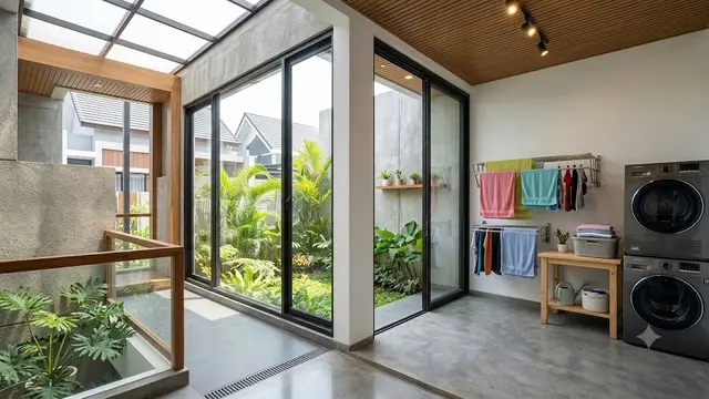 10 Ide Ruang Jemur Samping Rumah yang Tidak Terlihat dari Depan, Estetik dan Unik