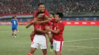 Menit ke-6, Indonesia berhasil membuka keunggulan. Dimas Drajad menyambut operan Asnawi dengan sundulan terarah untuk menjebol gawang Nepal. (Dok. PSSI)