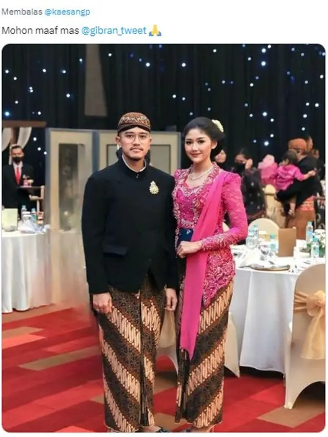 6 Editan Kocak Netizen saat Gibran Ganggu Sesi Foto Kaesang dan Erina Gudono