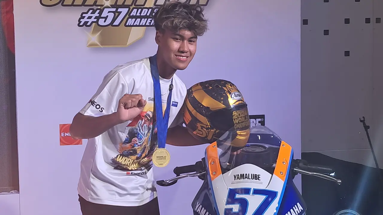 Pembalap kebanggaan Indonesia, Aldi Satya Mahendra.