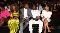 Beyonce, Jay Z, Kim Kardashian dan Kanye West. (Christopher Polk / GETTY IMAGES NORTH AMERICA / AFP)