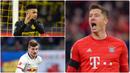 Robert Lewandowski kian perkasa di puncak top skor Bundesliga 2019/2020. Gol tunggal ke gawang Werder Bremen menjadi gol ke-31 miliknya di kompetisi Bundesliga dan membawa Bayern Munchen mengamankan titel juara musim ini. Berikut top skor Bundesliga 2019/2020. (kolase foto AFP)