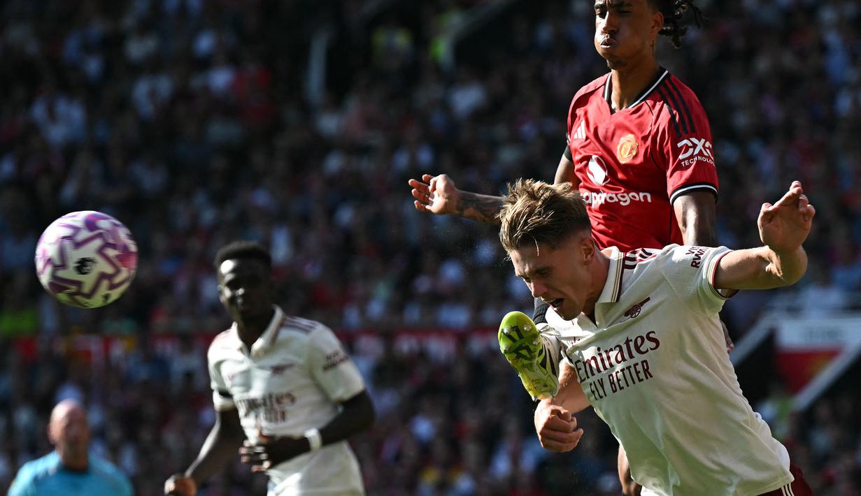 Gyokeres dipercaya menjadi starter pada pertandingan tersebut. Ia diplot sebagai penyerang dalam formasi 4-3-3 yang diterapkan oleh Mikel Arteta. (AFP/Paul Ellis)