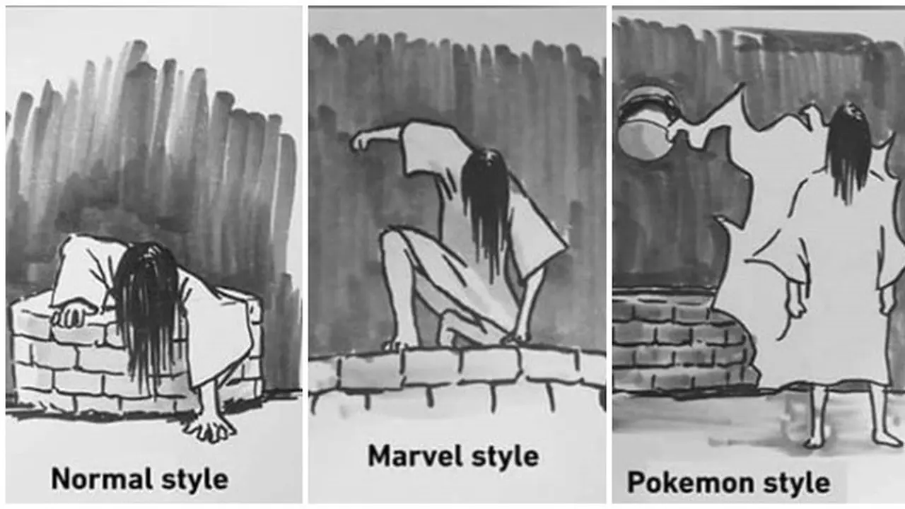 Ilustrasi Style Kuntilanak Saat Keluar Dari Sumur, Bukan Takut Malah Bikin Ketawa