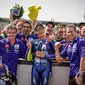 Pembalap Movistar Yamaha, Valentino Rossi, bakal start kedua pada MotoGP Ceska, Minggu (5/8/2018). (Twitter/Yamaha MotoGP)