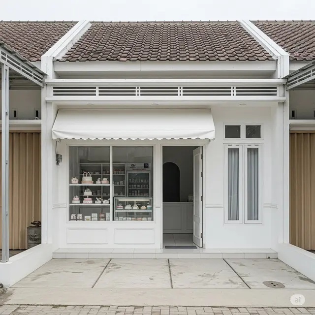 Rumah Minimalis Sederhana Ada Tokonya. Foto: Gemini