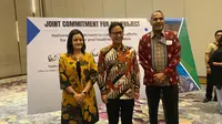 Menteri Kesehatan RI Budi Gunadi Sadikin menegaskan bahwa Indonesia akan terus mendukung proyek kolaborasi pengajuan proposal ke GCF untuk sistem kesehatan Indonesia yang tahan perubahan iklim (Liputan6.com/Teddy Tri Setio Berty).