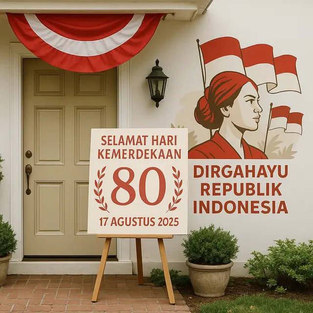 Contoh Dekorasi Depan Rumah untuk 17 Agustus 2025 yang Murah dan Bagus
