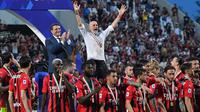 Stefano Pioli berhasil membawa AC Milan menjuarai Serie A musim ini. (AFP/Tiziana Fabi)