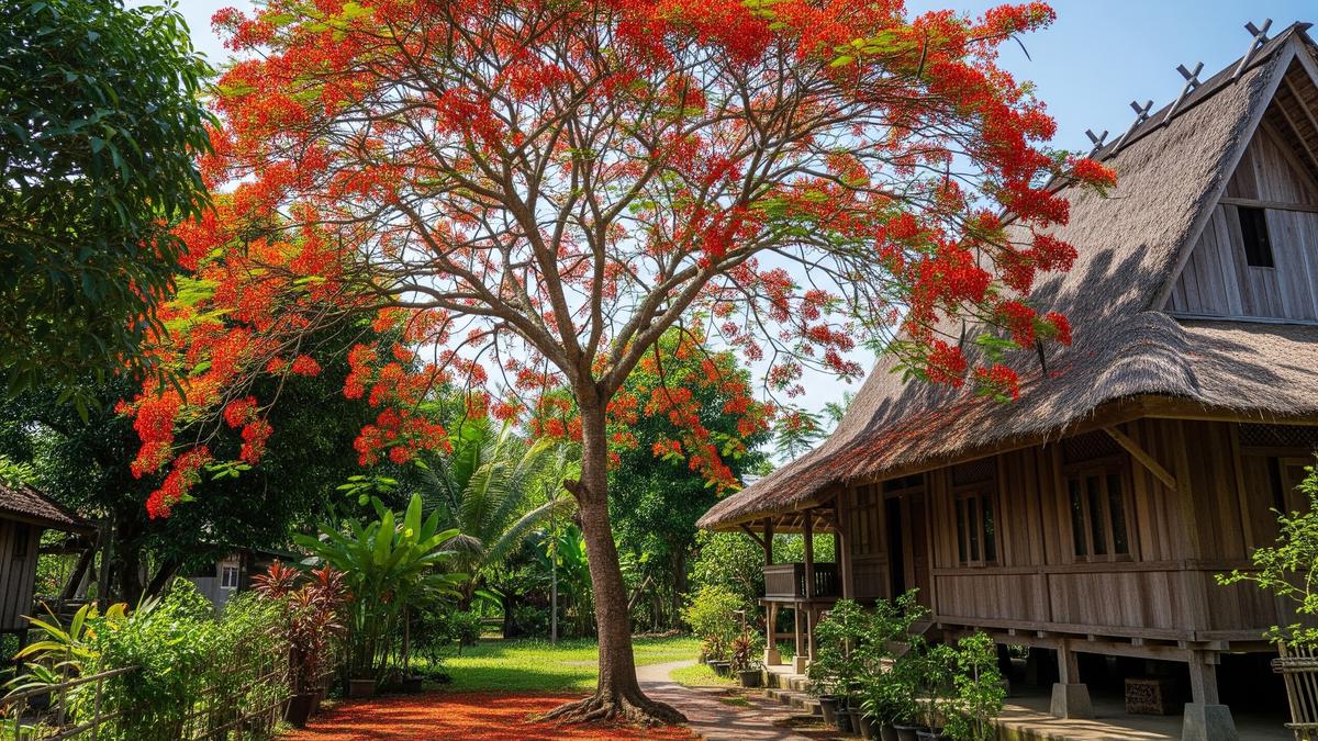 13 Jenis Pohon Tinggi yang Cocok Ditanam Dekat Rumah Desa Tanpa Merusak Pondasi