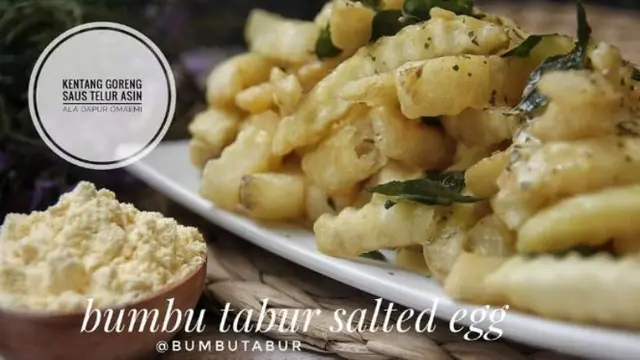 Kentang Goreng Saus Telur Asin
