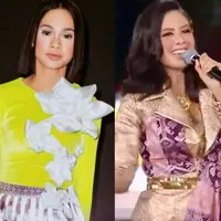 Andien Aisyah muncul dengan outfit panggung yang nyentrik saat membawakan lagu “C.H.R.I.S.Y.E”. [Instagram/andienmusic]