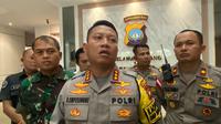 Kapolres Barelang Kombespol Hery Bertus Ompusunggu menjelaskan rusuh Rempang dengan penyerangan terhadap warga Rempang. Foto: liputan6.com/ajang nurdin&nbsp;