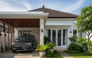 8 Carport Semi Terbuka yang Tidak Mudah Panas, Kendaraan Bisa Lebih Terlindungi