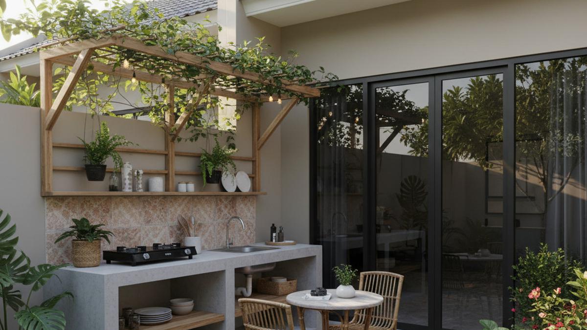 8 Desain Halaman Belakang Rumah Kecil Sederhana dengan Dapur yang Fungsional dan Estetik