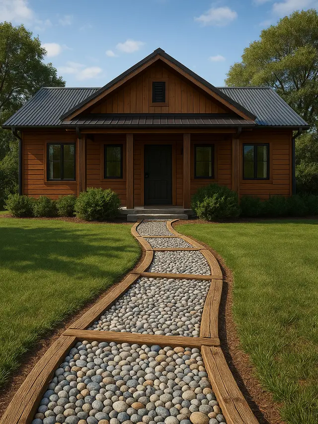 Inspirasi Rumah Kampung Modern dengan Jalur Batu