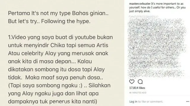 Deddy Corbuzier buka suara soal Chika Jessica dan artis alay. Credit: via instagram.com/mastercorbuzier