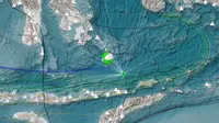 Gempa Magnitudo 5 mengguncang wilayah laut Banda, Alor, Nusa Tenggara Timur, Selasa (16/4/2024), pukul 10.07.15 WIB. (Liputan6.com/ Dok BMKG)