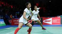 Ganda putri Indonesia, Greysia Polii/Nitya Krishinda Maheswari, lolos ke babak perempat final Prancis Terbuka Super Series 2016 setelah mengalahkan Chiang Mei Hui/Hsu Ya Ching (Taiwan) pada babak kedua, Kamis (27/10/2016). (PBSI)